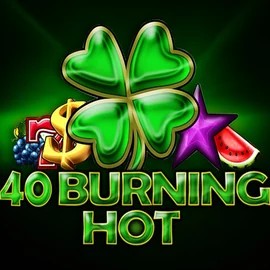 40 Burning Hot slot logo by Amusnet Interactive at Spinhub Casino40 Burning Hot