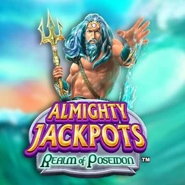 Almighty Jackpots – Realm of Poseidon game by Novomatic – logo hosted on Spinhub Casino
